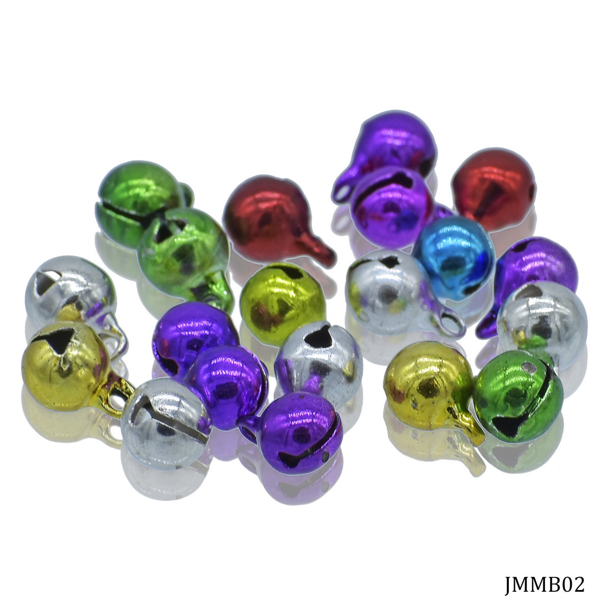 Gift To Love | Mini Metal Bells | Color : Mixed Colors | Size : 6 Mm | Pcs : 20 Pcs | Code : JMMB02