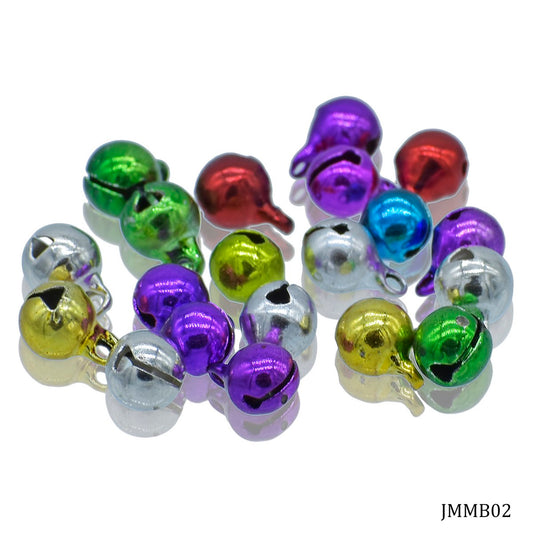 Gift To Love | Mini Metal Bells | Color : Mixed Colors | Size : 6 Mm | Pcs : 20 Pcs | Code : JMMB02