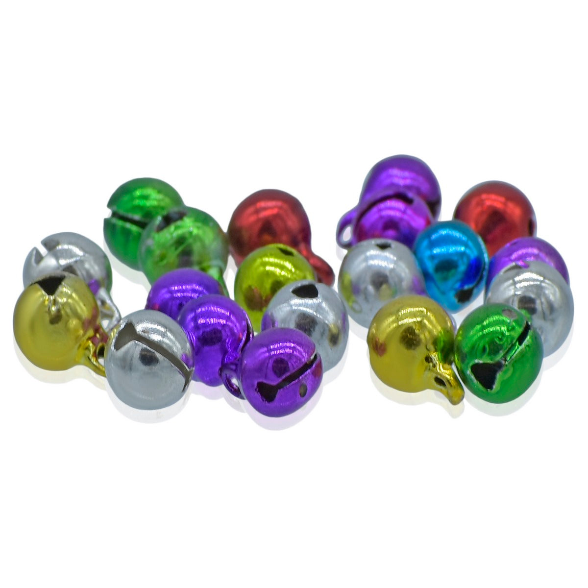Gift To Love | Mini Metal Bells | Color : Mixed Colors | Size : 6 Mm | Pcs : 20 Pcs | Code : JMMB02