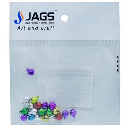 Gift To Love | Mini Metal Bells | Color : Mixed Colors | Size : 6 Mm | Pcs : 20 Pcs | Code : JMMB02