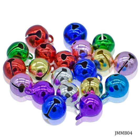 Gift To Love | Mini Metal Bells | Color : Mixed Colors | Size : 10 Mm | Pcs : 10 Pcs | Code : JMMB04