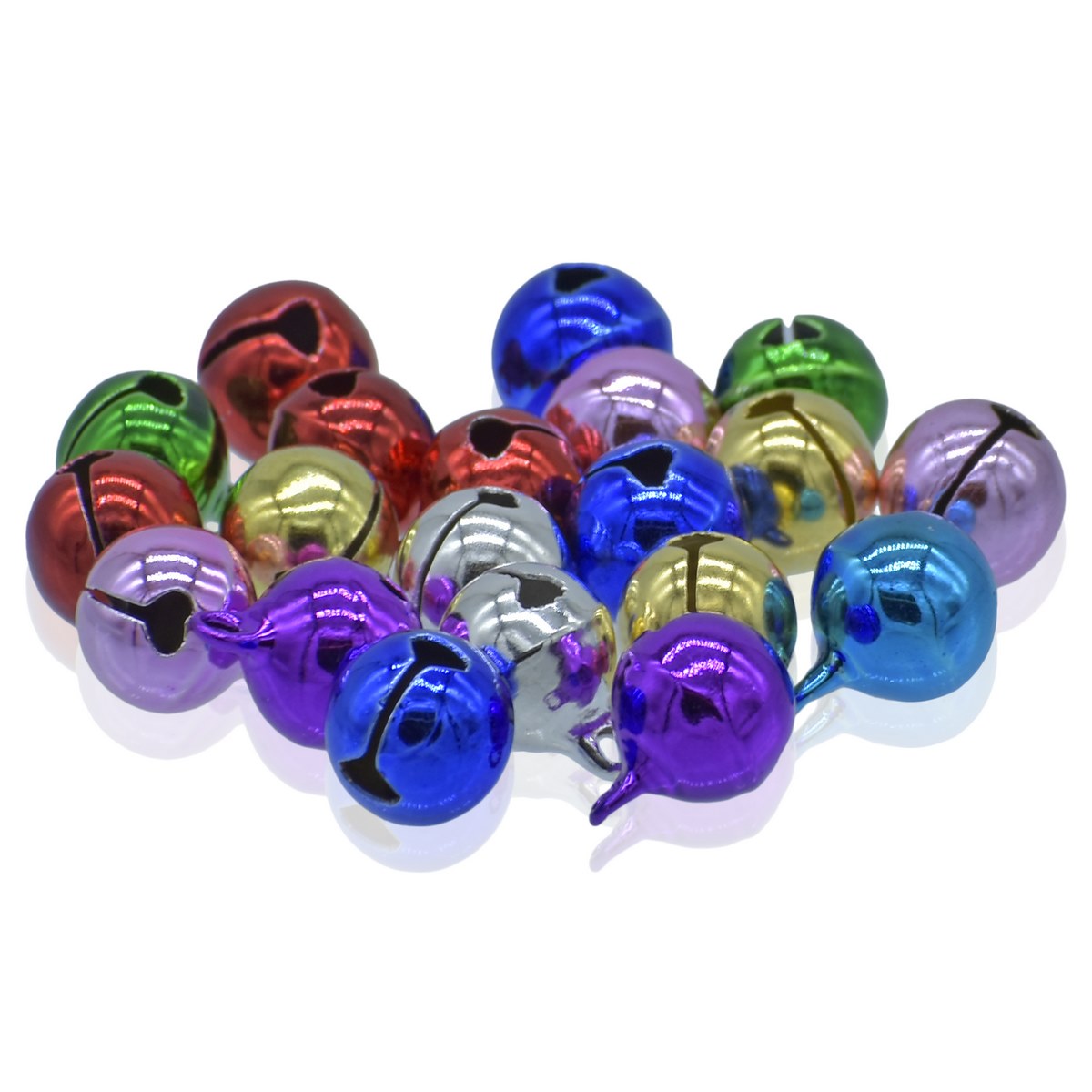 Gift To Love | Mini Metal Bells | Color : Mixed Colors | Size : 10 Mm | Pcs : 10 Pcs | Code : JMMB04