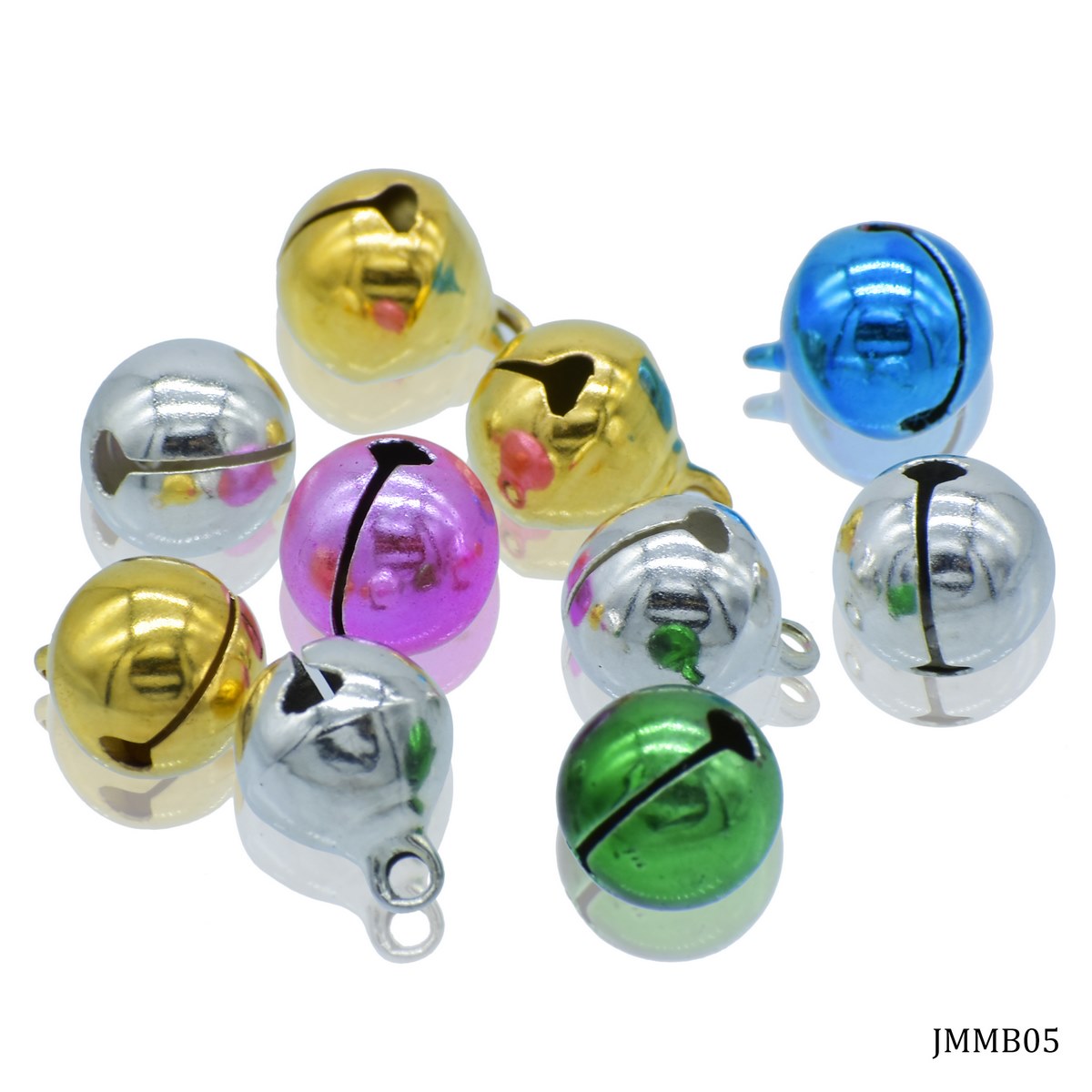 Mini Metal Bells Mixed Colors 12MM 10 Pcs JMMB05