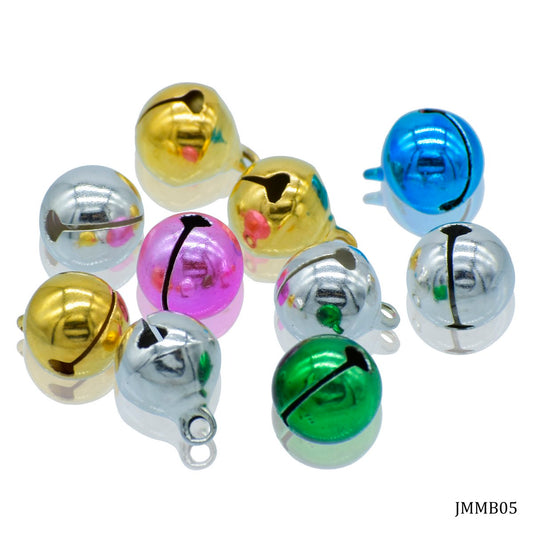 Gift To Love | Mini Metal Bells | Color : Mixed Colors | Size : 12 Mm | Pcs : 10 Pcs | Code : JMMB05