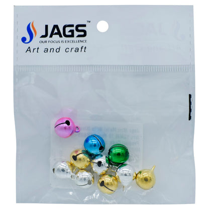 Gift To Love | Mini Metal Bells | Color : Mixed Colors | Size : 12 Mm | Pcs : 10 Pcs | Code : JMMB05