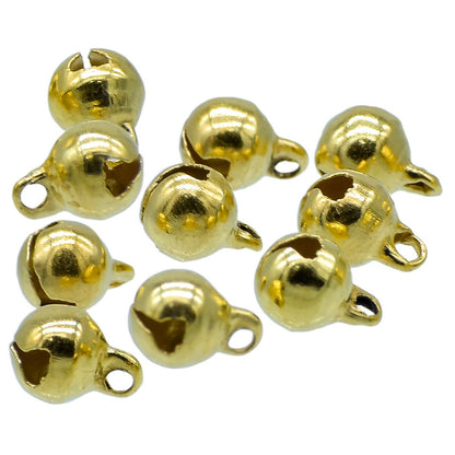 Gift To Love | Mini Metal Bells | Color : Golden | Size : 6 Mm | Pcs : 10 Pcs | Code : JMMB22