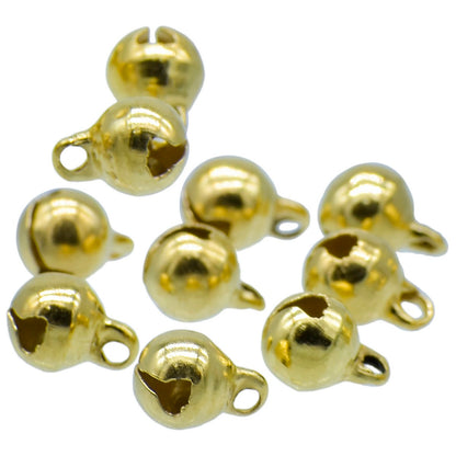 Gift To Love | Mini Metal Bells | Color : Golden | Size : 6 Mm | Pcs : 10 Pcs | Code : JMMB22