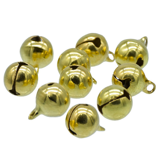 Gift To Love | Mini Metal Bells | Color : Golden | Size : 10 Mm | Pcs : 10 Pcs | Code : JMMB24