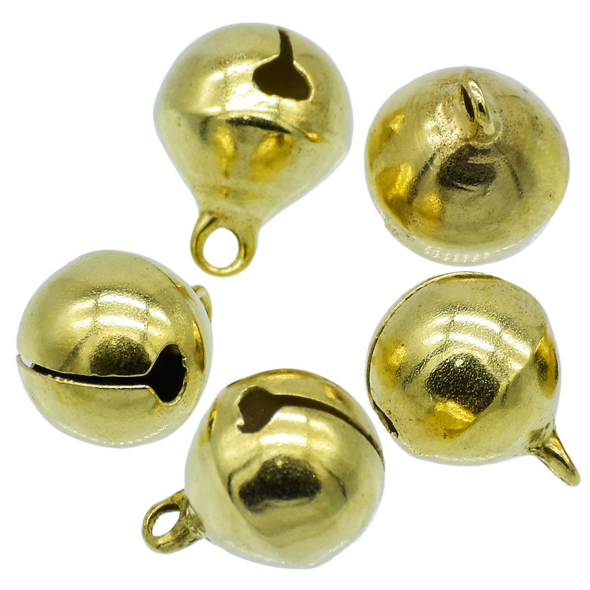 Gift To Love | Mini Metal Bells | Color : Golden | Size : 12 Mm | Pcs : 5 Pcs | Code : JMMB25