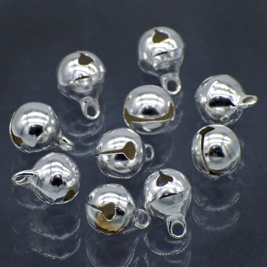 Gift To Love | Mini Metal Bells | Color : Silver | Size : 10 Mm | Pcs : 10 Pcs | Code : JMMB30
