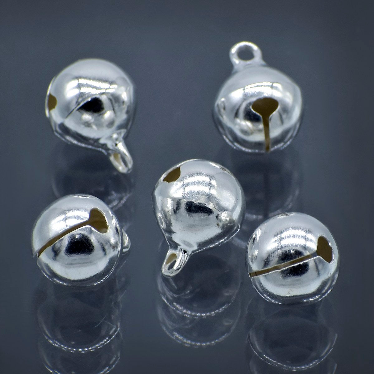 Gift To Love | Mini Metal Bells | Color : Silver | Size : 12 Mm | Pcs : 5 Pcs | Code : JMMB31
