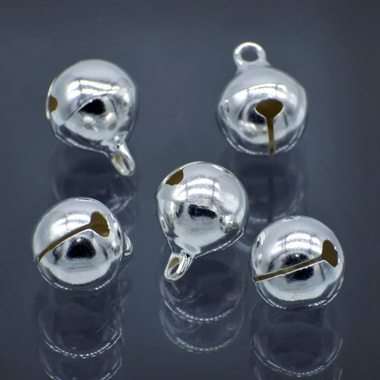 Gift To Love | Mini Metal Bells | Color : Silver | Size : 12 Mm | Pcs : 5 Pcs | Code : JMMB31