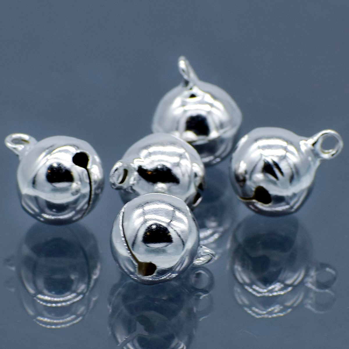 Gift To Love | Mini Metal Bells | Color : Silver | Size : 14 Mm | Pcs : 5 Pcs | Code : JMMB32