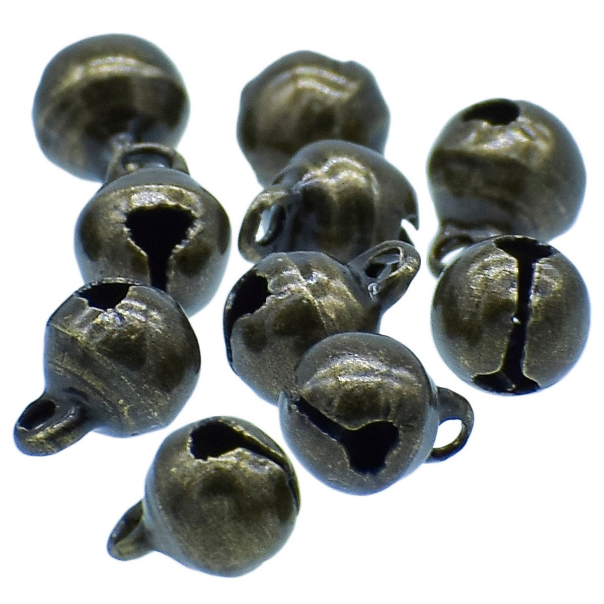 Gift To Love | Mini Metal Bells | Color : Bronze | Size : 6 Mm | Pcs : 10 Pcs | Code : JMMB34