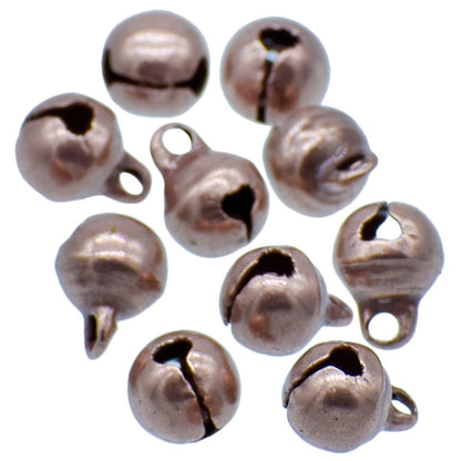 Gift To Love | Mini Metal Bells | Color : Copper | Size : 6 Mm | Pcs : 10 Pcs | Code : JMMB40