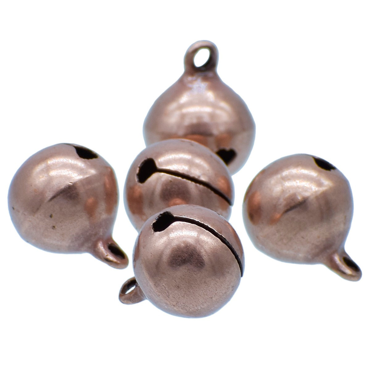 Gift To Love | Mini Metal Bells | Color : Copper | Size : 14 Mm | Pcs : 5 Pcs | Code : JMMB44