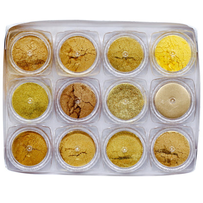 Gift To Love | Mica Powder Gold Shade | Pcs : 12 Pcs Set | Code : JMMP12P-1