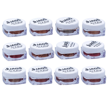 Gift To Love | Mica Powder Copper Shade | Pcs : 12 Pcs Set | Code : JMMP12P-2
