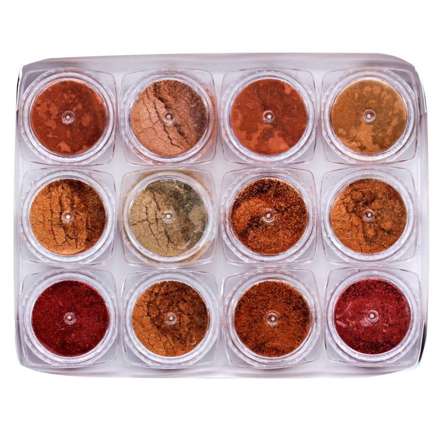 Gift To Love | Mica Powder Copper Shade | Pcs : 12 Pcs Set | Code : JMMP12P-2