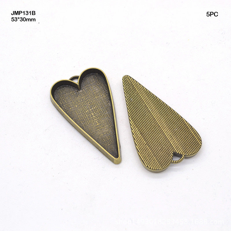 Gift To Love | Heart Pendant | Color : Copper | Size : 53 Mm X 30 Mm | Pcs : 5 Pcs | Code : JMP131B