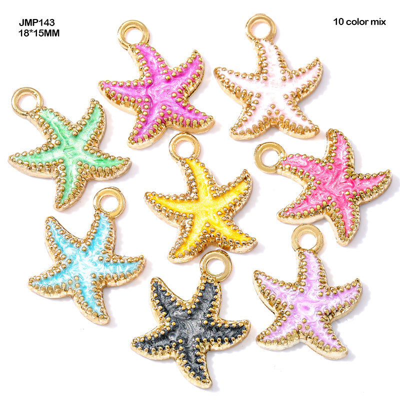 Gift To Love | Starfish Pendants Mix | Size : 18 Mm X 15 Mm | Pcs : 10 Pcs | Code : JMP143