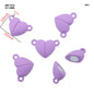 Gift To Love | Magnetic Heart Pendants | Color : Purple | Size : 16 Mm X 10 Mm | Pcs : 5 Pcs | Code : JMP155G