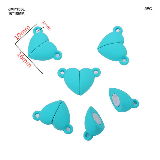 Gift To Love | Magnetic Heart Pendants | Color : Blue | Size : 16 Mm X 10 Mm | Pcs : 5 Pcs | Code : JMP155L