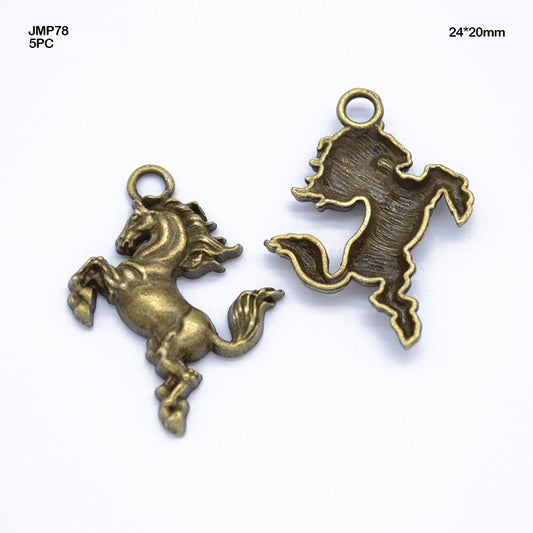 Gift To Love | Unicorn Pendants | Color : Copper | Size : 24 Mm X 20 Mm | Pcs : 5 Pcs | Code : JMP78