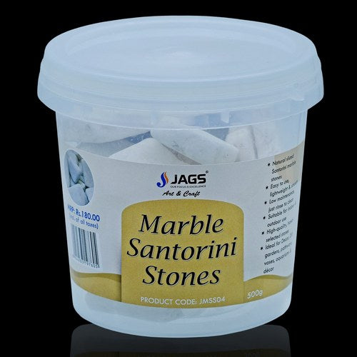 Gift To Love | Jags Marble Santorini Stones Flat 500 Gram White | Code : JMSS04