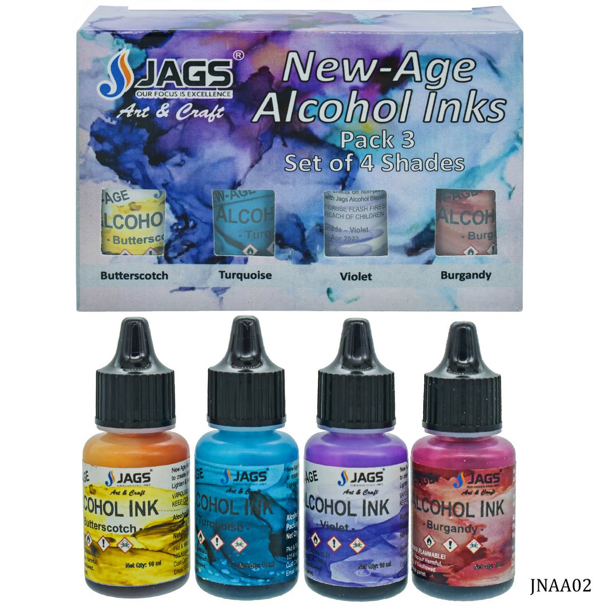 Gift To Love | New Age Alcohol Ink Mini Pack | Pcs : Set Of 4 | Code : JNAA02