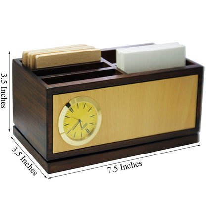 Gift To Love | Wooden Revolving Pen Stand With Coaster | Code : JP33