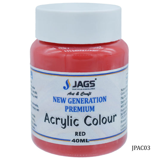 Gift To Love | Premium Acrylic Colour | Color : Red | Size : 40 Ml | Code : JPAC03