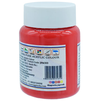 Gift To Love | Premium Acrylic Colour | Color : Red | Size : 40 Ml | Code : JPAC03