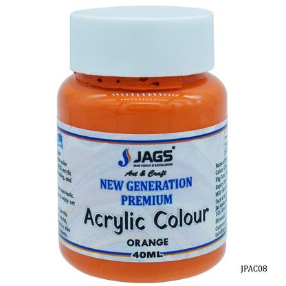 Gift To Love | Premium Acrylic Colour | Color : Orange | Size : 40 Ml | Code : JPAC08