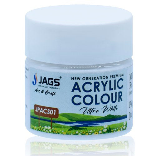 Gift To Love | Jags Premium Acrylic Colour 15ML Ultra White | Code : JPACS01
