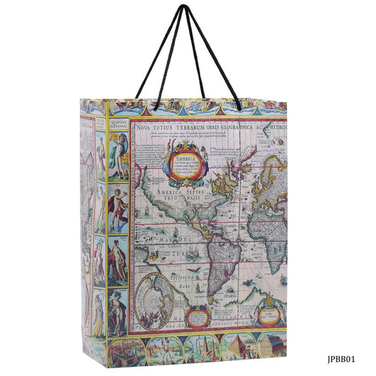 Gift To Love | Paper Bag Antique World Old Map | Size : B4 | Code : JPBB01