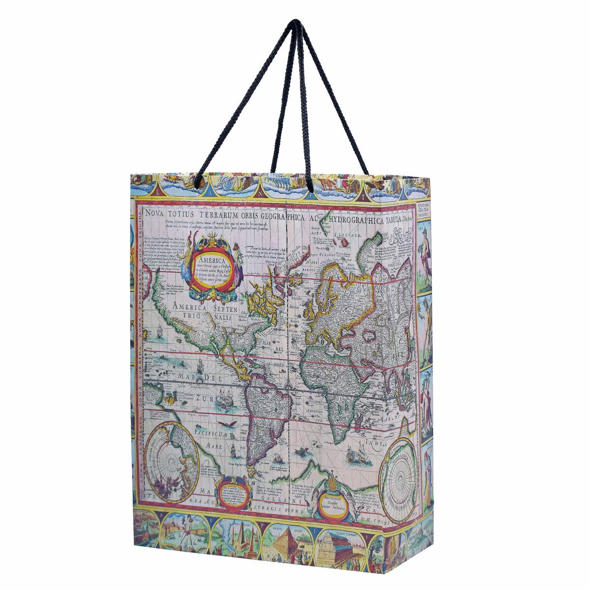 Gift To Love | Paper Bag Antique World Old Map | Size : B4 | Code : JPBB01