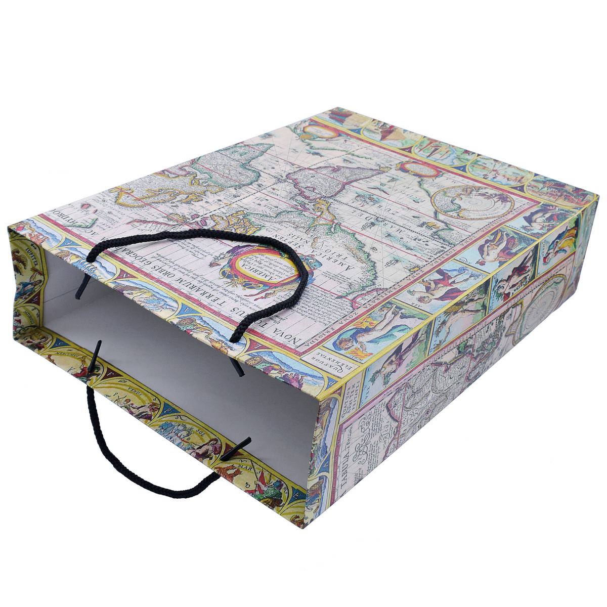 Gift To Love | Paper Bag Antique World Old Map | Size : B4 | Code : JPBB01