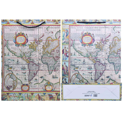Gift To Love | Paper Bag Antique World Old Map | Size : B4 | Code : JPBB01