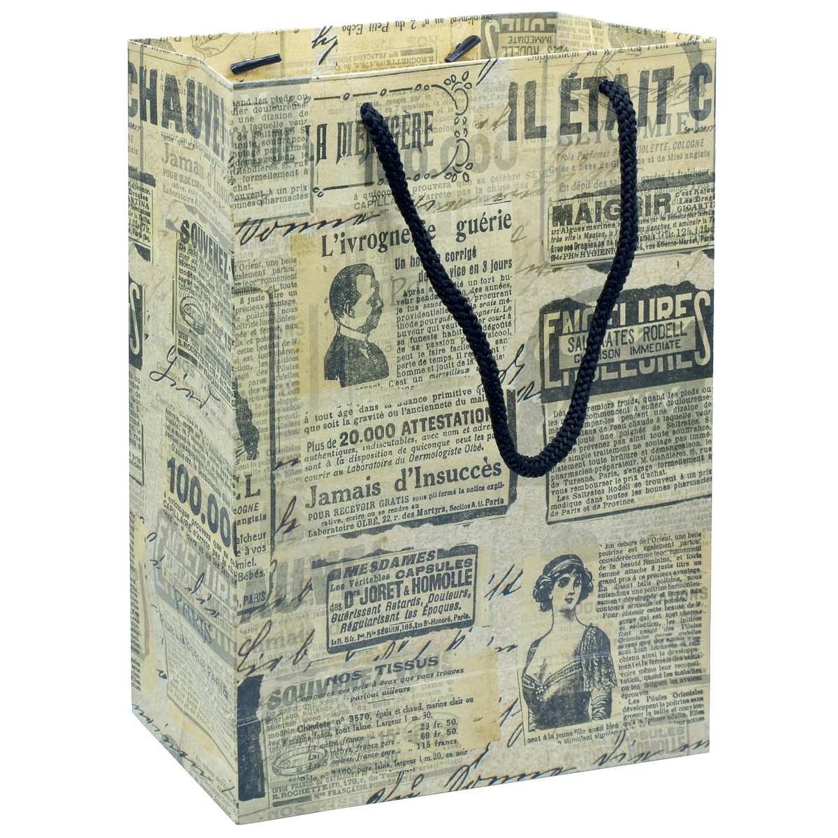 Gift To Love | Paper Bag Vintage Newspaper | Size : A5 | Code : JPBS04
