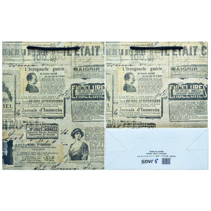 Gift To Love | Paper Bag Vintage Newspaper | Size : A5 | Code : JPBS04