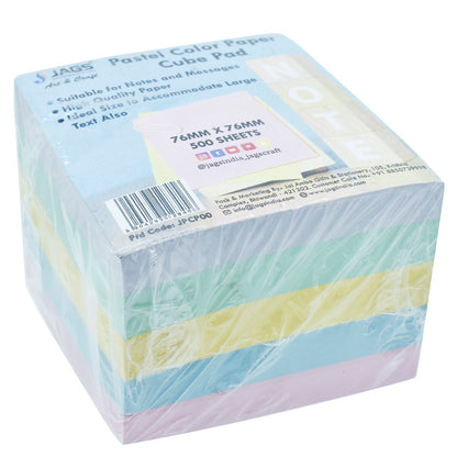 Gift To Love | Pastel Color Paper Cube Pad | Size : 3 X 3 Inch | Pcs : 250 Sheets | Code : JPCP00