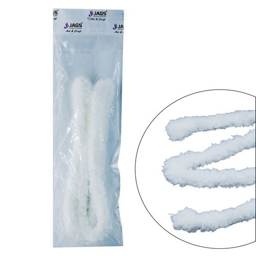 Gift To Love | Jags Pipe Cleaner Wool Baby White (01) | Code : JPCW-WE