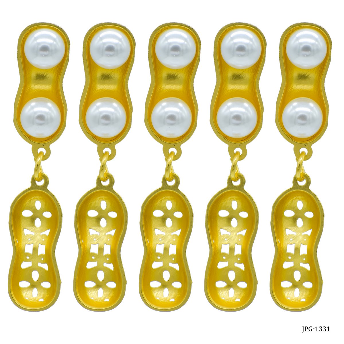 Gift To Love | Metal Craft Fitting Peanuts | Color : Gold | Pcs : 2 Pcs | Code : JPG-1331