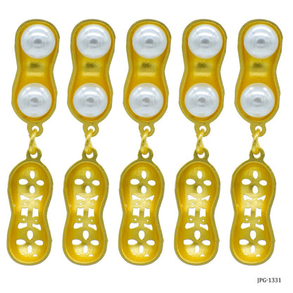 Gift To Love | Metal Craft Fitting Peanuts | Color : Gold | Pcs : 2 Pcs | Code : JPG-1331
