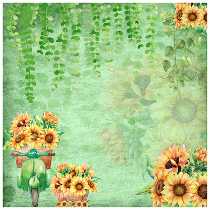 Gift To Love | Paper Helianthus | Size : 12X12 | Pcs : 24 Sheets | Code : JPH12X24