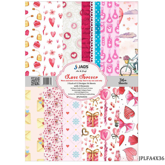Gift To Love | Paper Love Forever | Size : A4 | Pcs : 36 Sheets | Code : JPLFA4X36