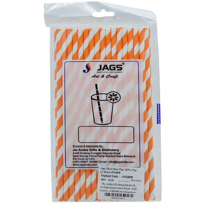 Gift To Love | Decorative Pipe Paper Straw | Pcs : 50 Pcs | Code : JPS6MM