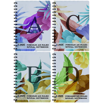 Gift To Love | Spiral Notebook Flower Abcd | Pcs : 160 Pages | Code : JPSNA5ABC