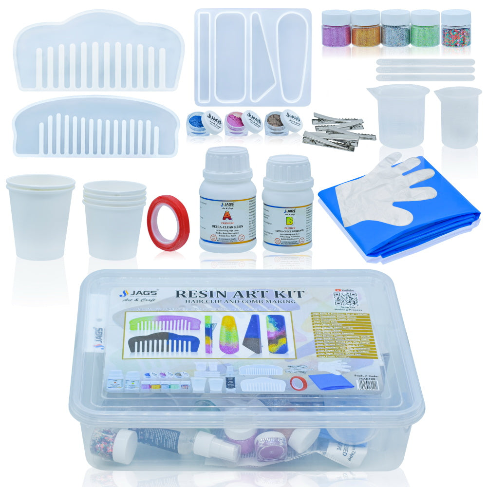 Gift To Love | Resin Art Kit For Hair Clip & Comb Making | Code : JRAK100